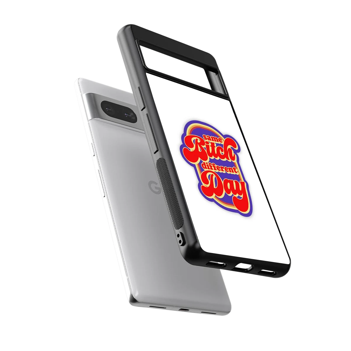 Sassy Mood sleek google pixel 7 cover with tempered glass back and TPU edges