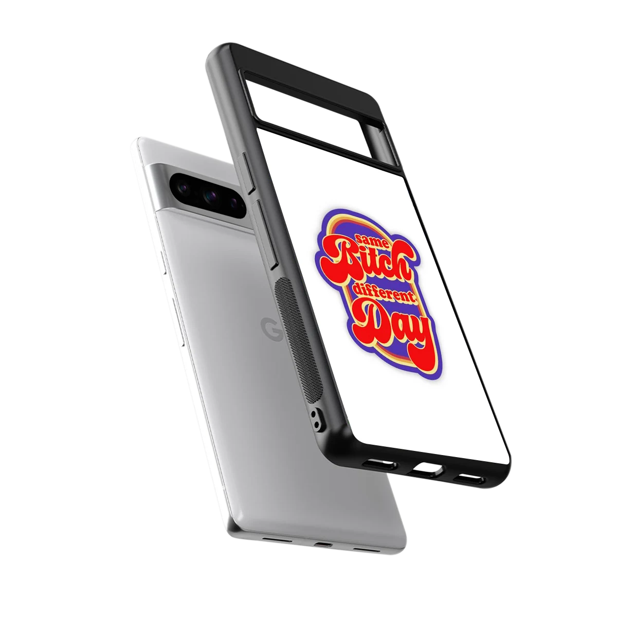 Sassy Mood sleek google pixel 8 pro cover with tempered glass back and TPU edges