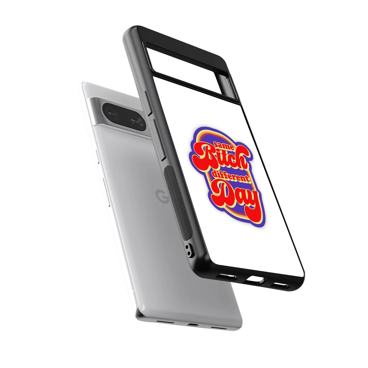 Sassy Mood sleek google pixel 8 cover with tempered glass back and TPU edges