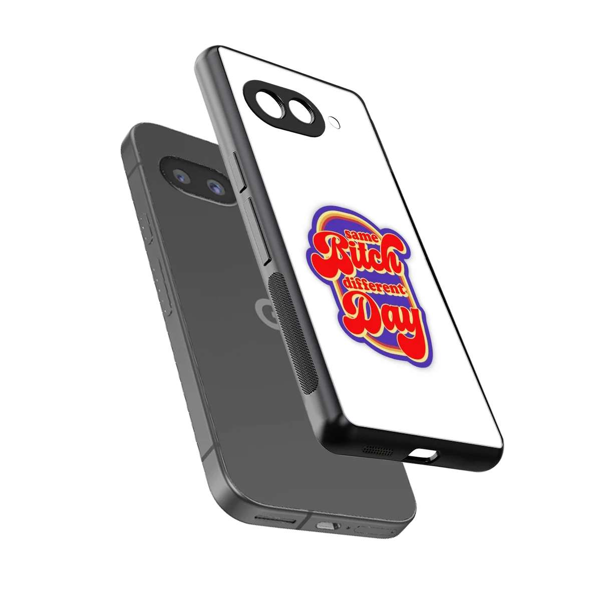 Sassy Mood sleek google pixel 10a cover with tempered glass back and TPU edges