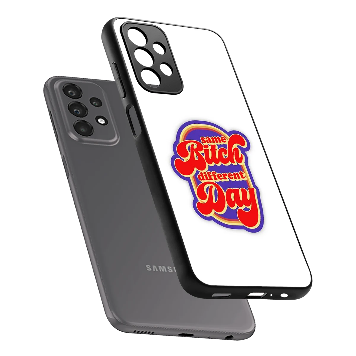 Sassy Mood sleek samsung galaxy a23 cover with tempered glass back and TPU edges