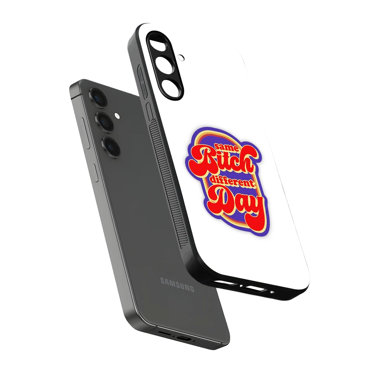 Sassy Mood sleek samsung galaxy a14 5g cover with tempered glass back and TPU edges