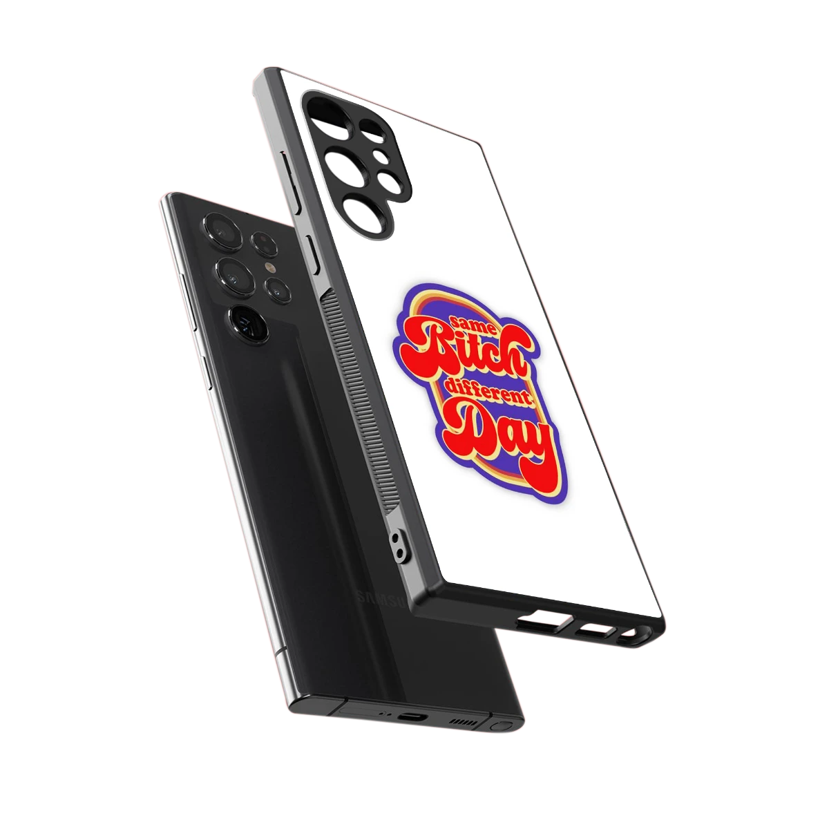 Sassy Mood sleek samsung galaxy s24 ultra cover with tempered glass back and TPU edges