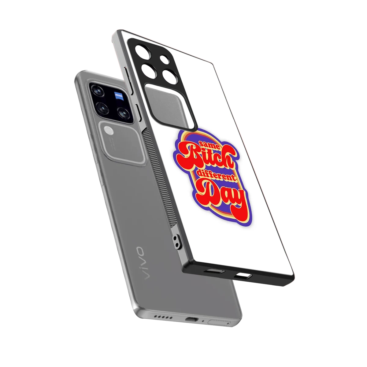 Sassy Mood sleekvivo v30 pro cover with tempered glass back and TPU edges