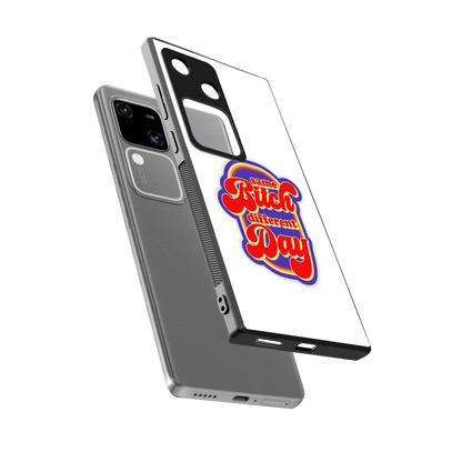 Sassy Mood sleek vivo v30 cover with tempered glass back and TPU edges