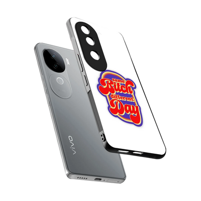 Sassy Mood sleek vivo v40e cover with tempered glass back and TPU edges