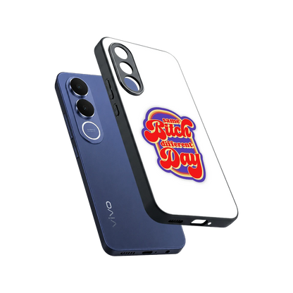 Sassy Mood sleek vivo v70 fe cover with tempered glass back and TPU edges