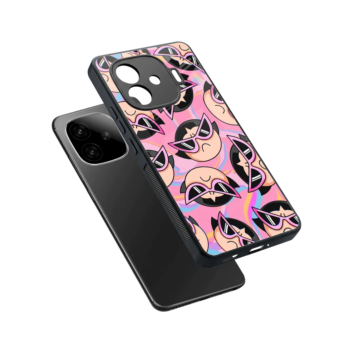Sassy Squad sleek iqoo neo 10r 5g cover with tempered glass back and TPU edges