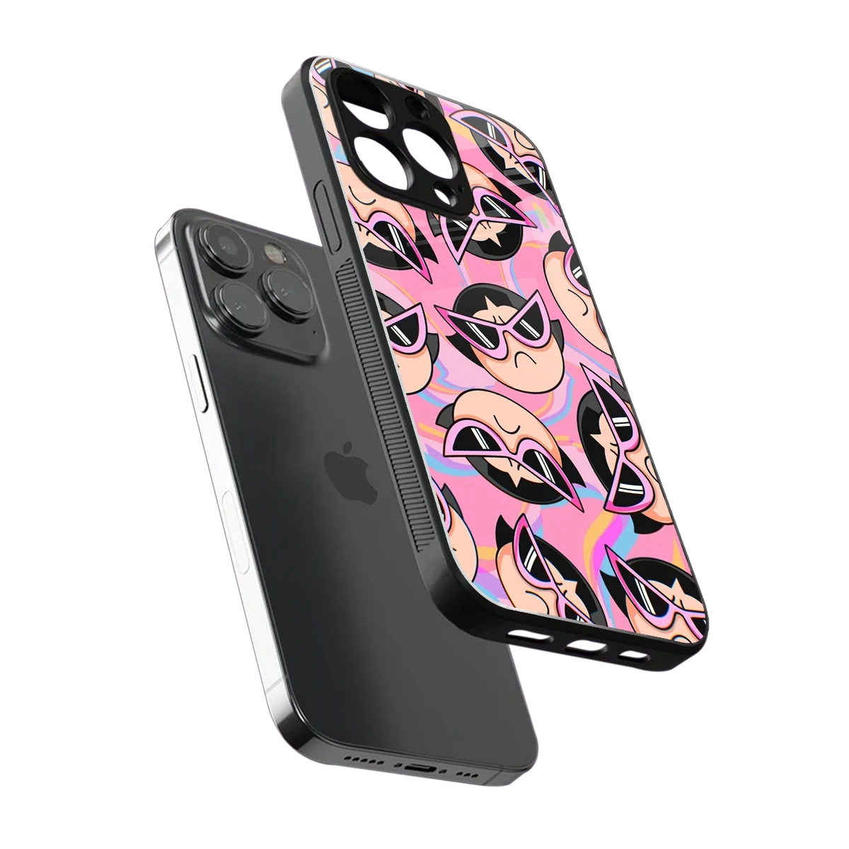 Sassy Squad sleek iphone 13 pro cover with tempered glass back and TPU edges