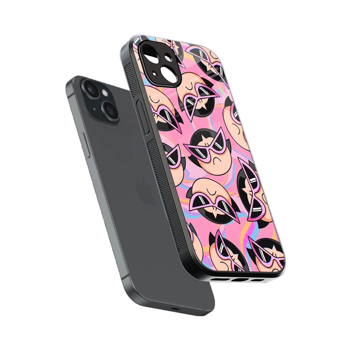 Sassy Squad sleek iphone 14 plus cover with tempered glass back and TPU edges