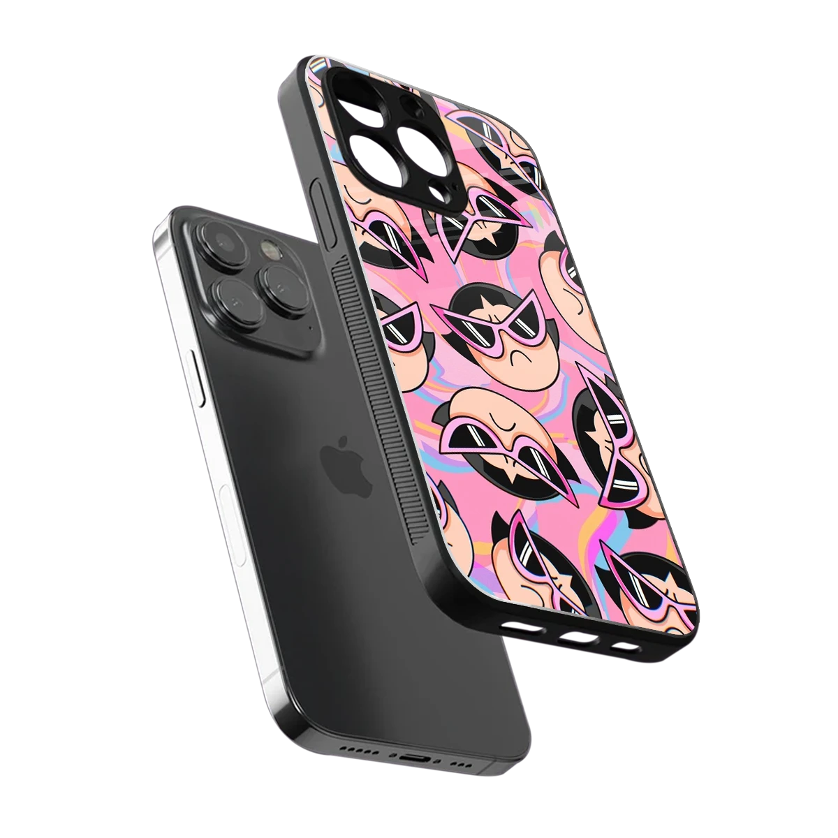 Sassy Squad sleek iphone 15 pro max cover with tempered glass back and TPU edges