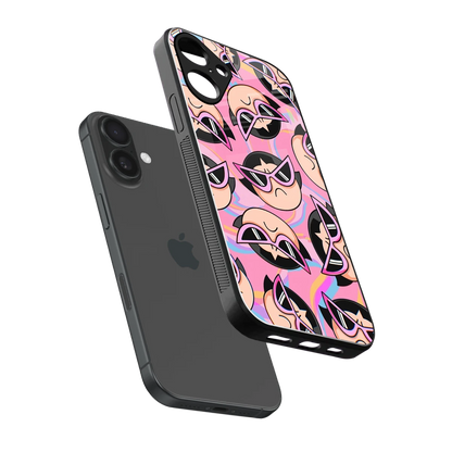 Sassy Squad sleek iphone 16 plus cover with tempered glass back and TPU edges