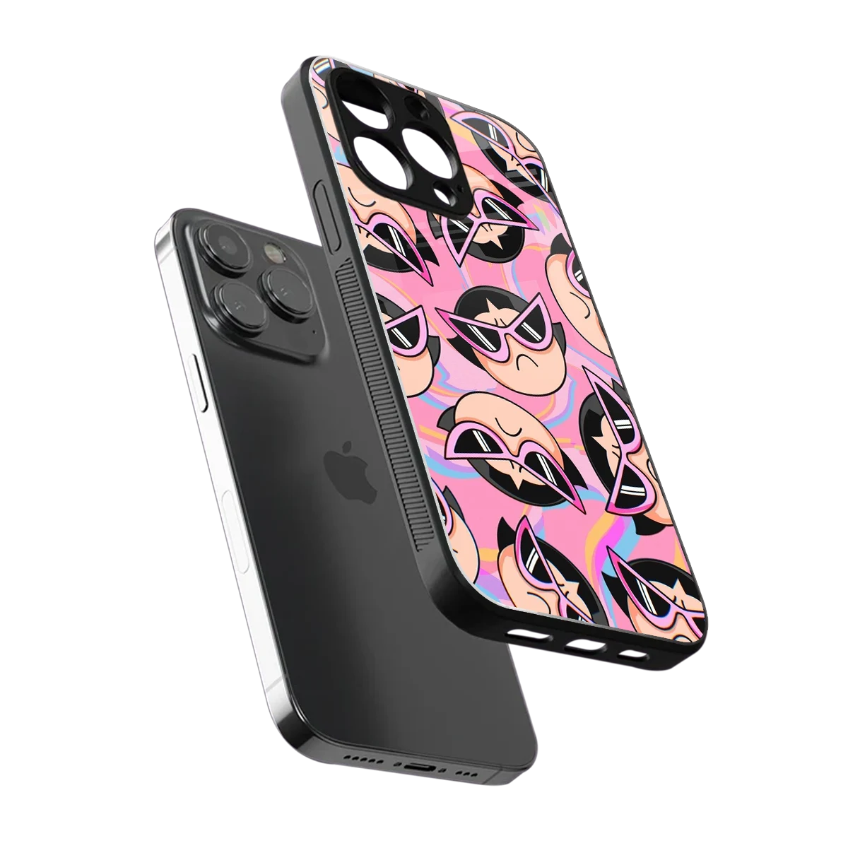 Sassy Squad sleek iphone 16 pro max cover with tempered glass back and TPU edges