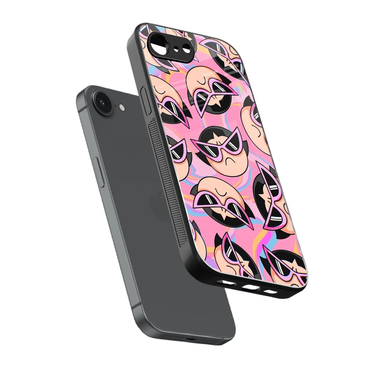 Sassy Squad sleek iphone 16e cover with tempered glass back and TPU edges
