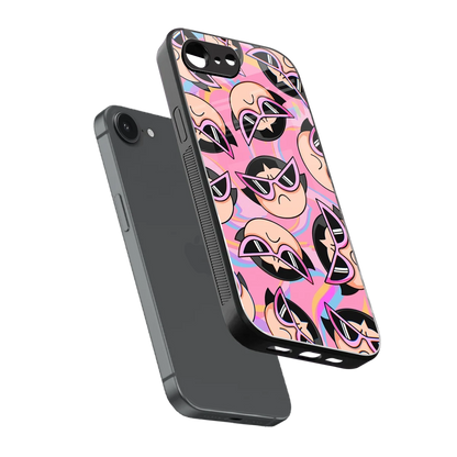Sassy Squad sleek iphone 16e cover with tempered glass back and TPU edges
