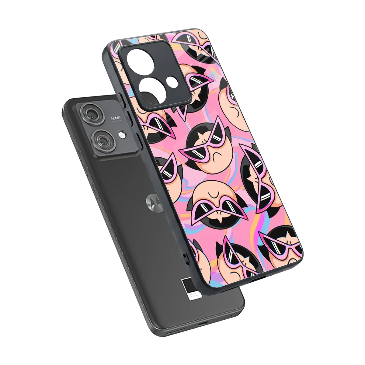 Sassy Squad sleek motorola edge 40 neo 5g cover with tempered glass back and TPU edges
