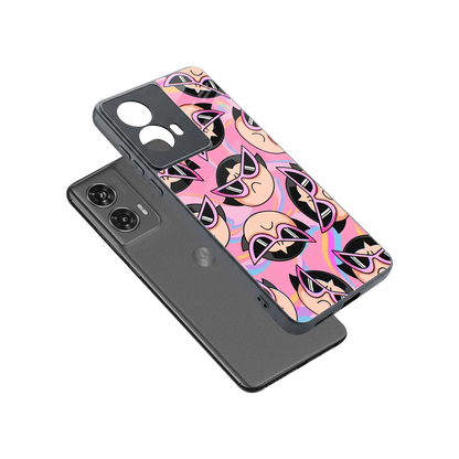 Sassy Squad sleek motorola edge 50 fusion cover with tempered glass back and TPU edges