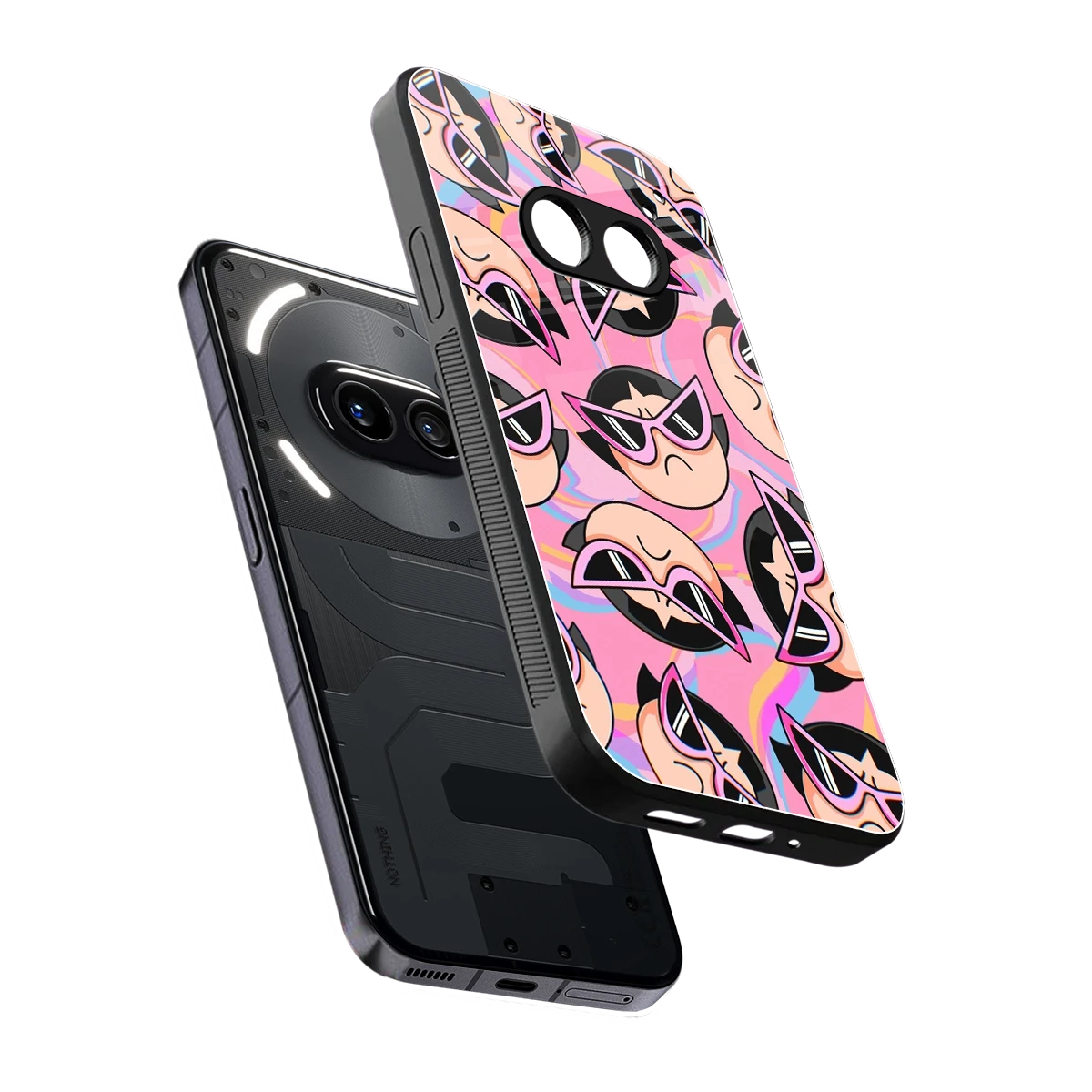Sassy Squad sleek nothing phone 2a cover with tempered glass back and TPU edges