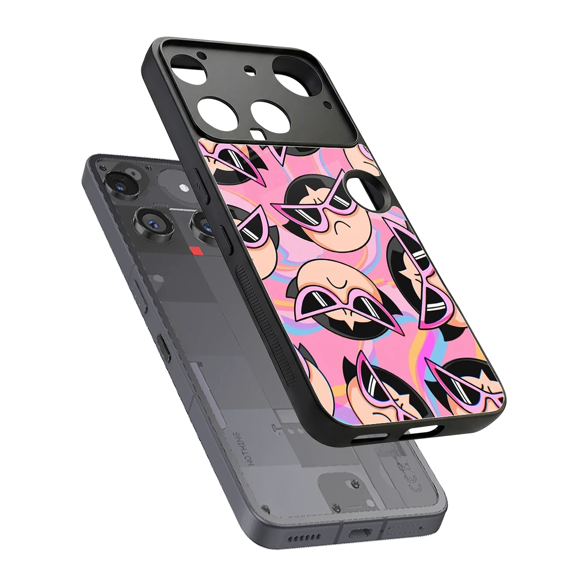 Sassy Squad sleek nothing phone 3 cover with tempered glass back and TPU edges
