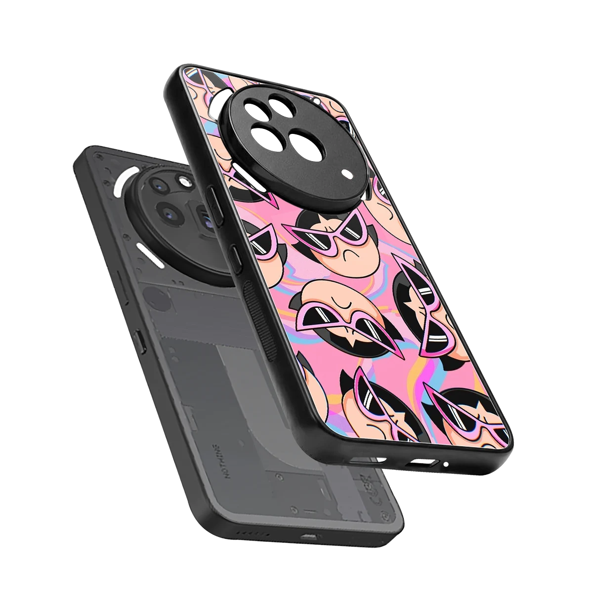 Sassy Squad sleek nothing phone 3a pro cover with tempered glass back and TPU edges
