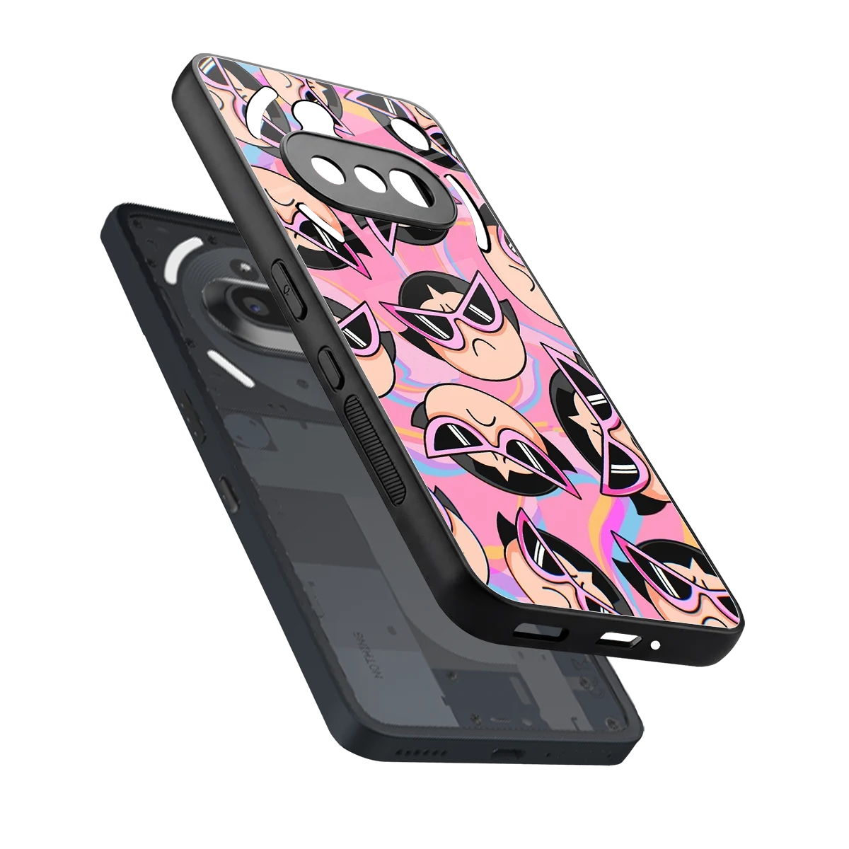 Sassy Squad sleek nothing phone 3a cover with tempered glass back and TPU edges