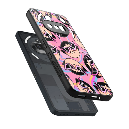 Sassy Squad sleek nothing phone 3a cover with tempered glass back and TPU edges