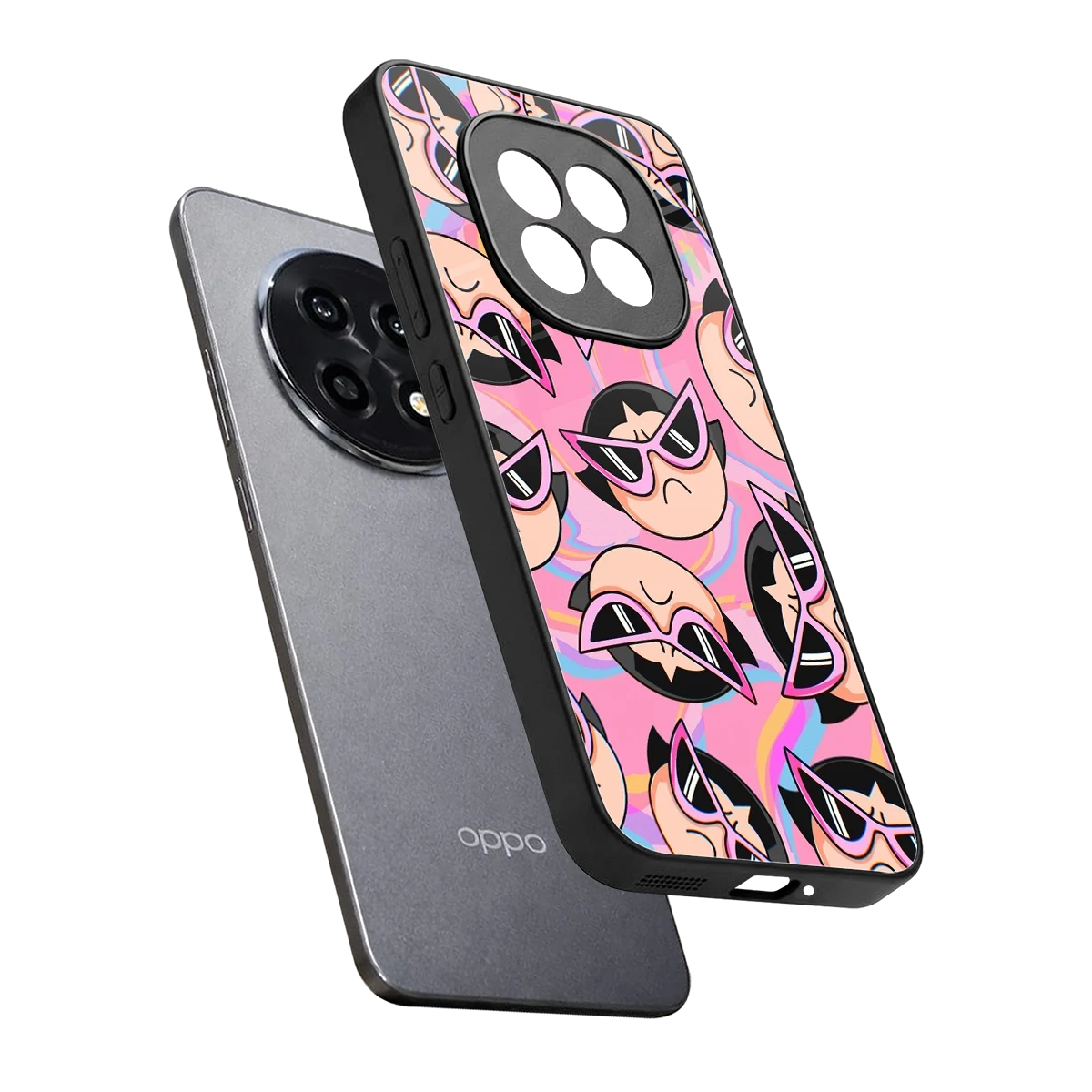 Sassy Squad sleek oppo f29 pro 5g cover with tempered glass back and TPU edges