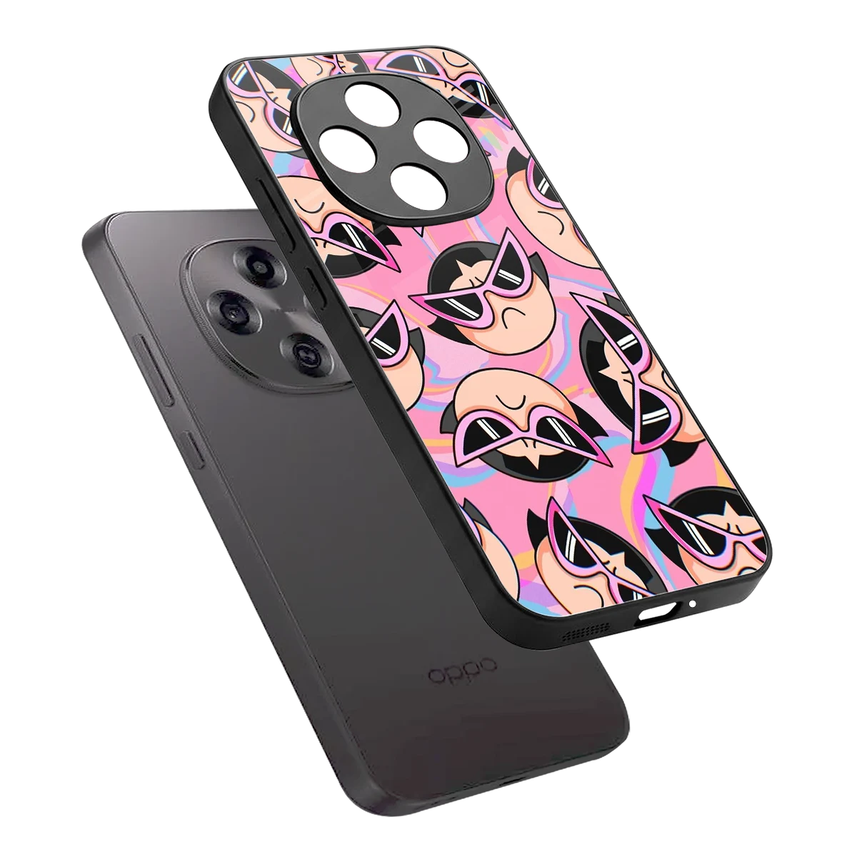 Sassy Squad sleek oppo f31 pro 5g cover with tempered glass back and TPU edges