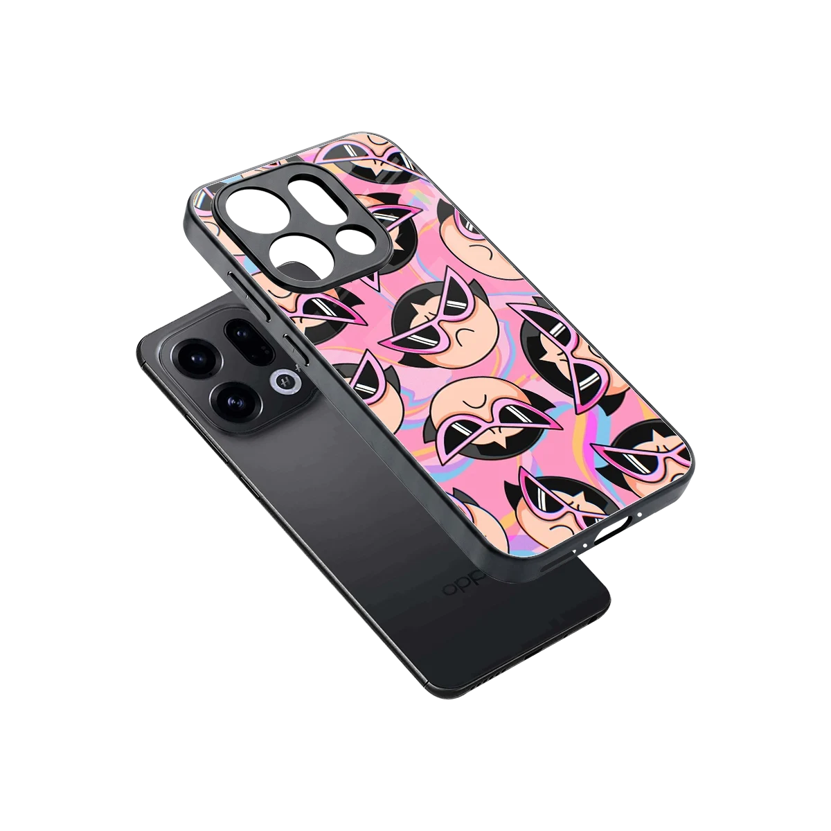 Sassy Squad sleek oppo find x9 cover with tempered glass back and TPU edges