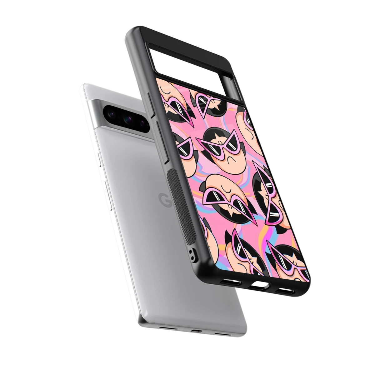 Sassy Squad sleek google pixel 8 pro cover with tempered glass back and TPU edges