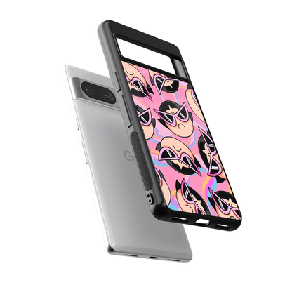 Sassy Squad sleek google pixel 8 cover with tempered glass back and TPU edges