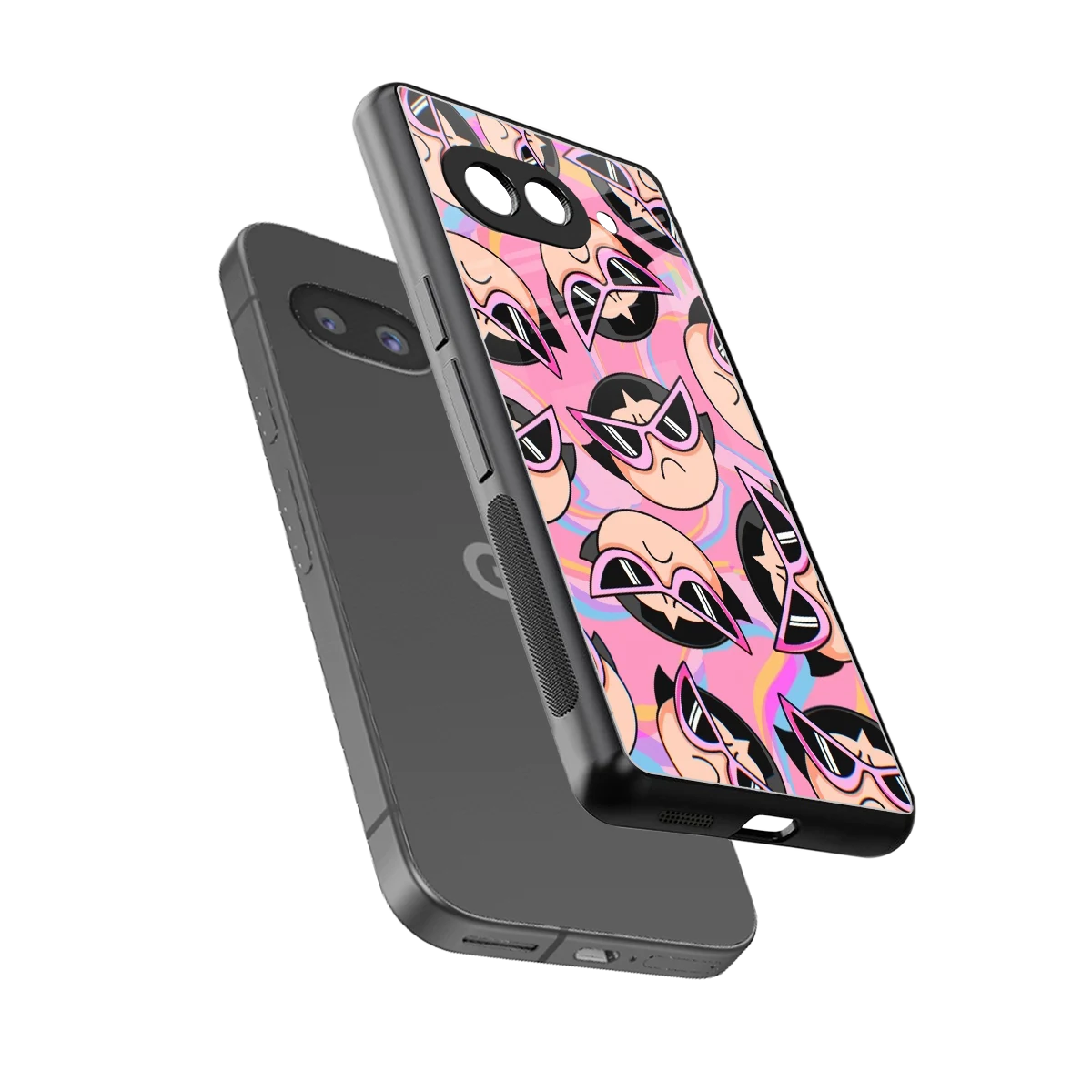 Sassy Squad sleek google pixel 9a cover with tempered glass back and TPU edges