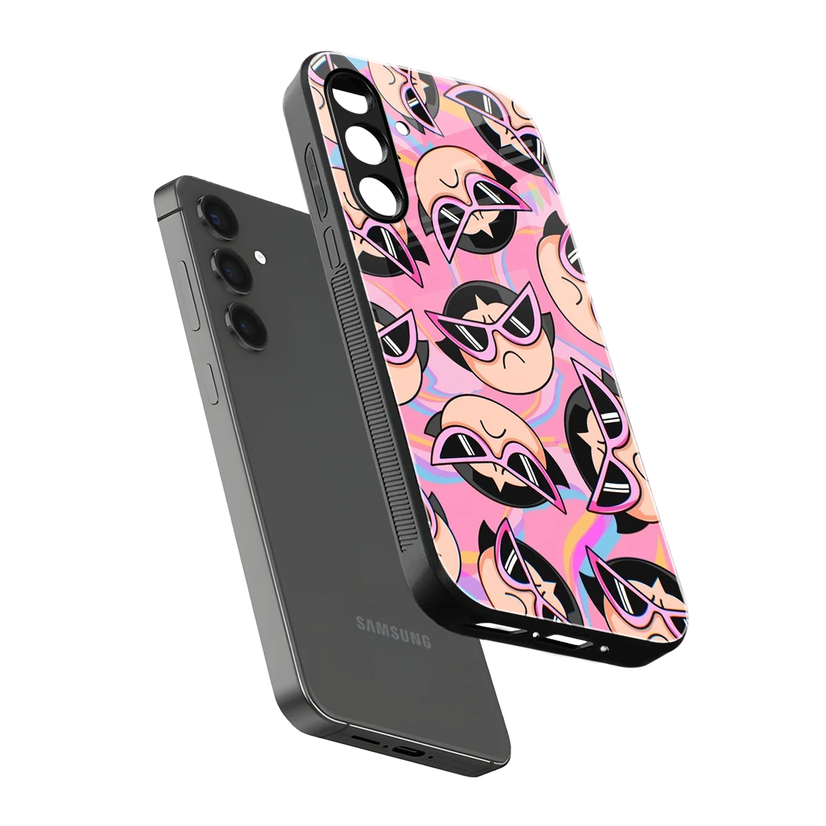 Sassy Squad sleek samsung galaxy m35 5g cover with tempered glass back and TPU edges