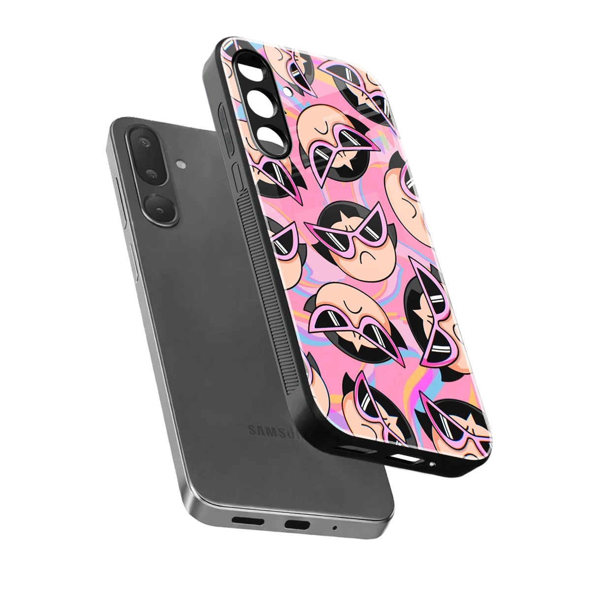 Sassy Squad sleek samsung galaxy m36 5g cover with tempered glass back and TPU edges