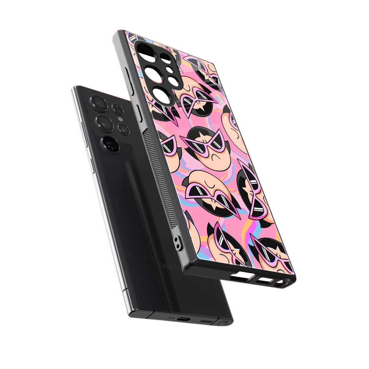 Sassy Squad sleek samsung galaxy s24 ultra cover with tempered glass back and TPU edges