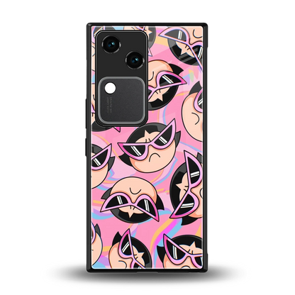 Sassy Squad back phone cover | glass case for vivo v30