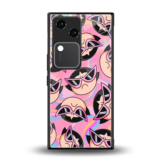 Sassy Squad back phone cover | glass case for vivo v30