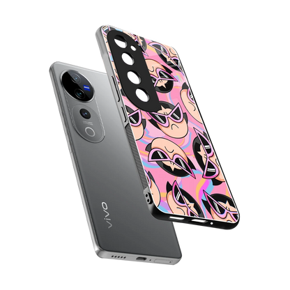 Sassy Squad sleek vivo v40 pro cover with tempered glass back and TPU edges