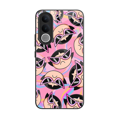 Sassy Squad back phone cover | glass case for vivo v70 fe