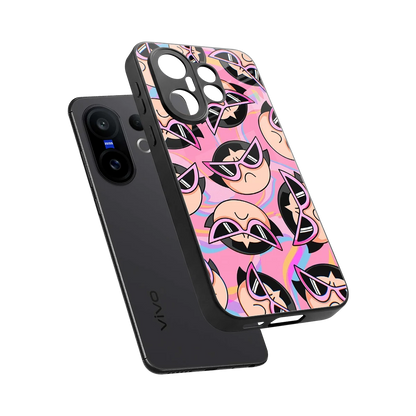 Sassy Squad sleek vivo x200 fe cover with tempered glass back and TPU edges