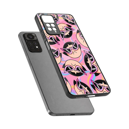 Sassy Squad sleek redmi note 11 pro cover with tempered glass back and TPU edges