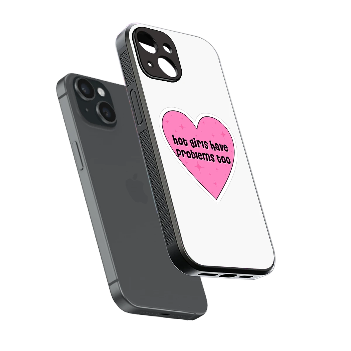 Sassy Truth sleek iphone 13 cover with tempered glass back and TPU edges