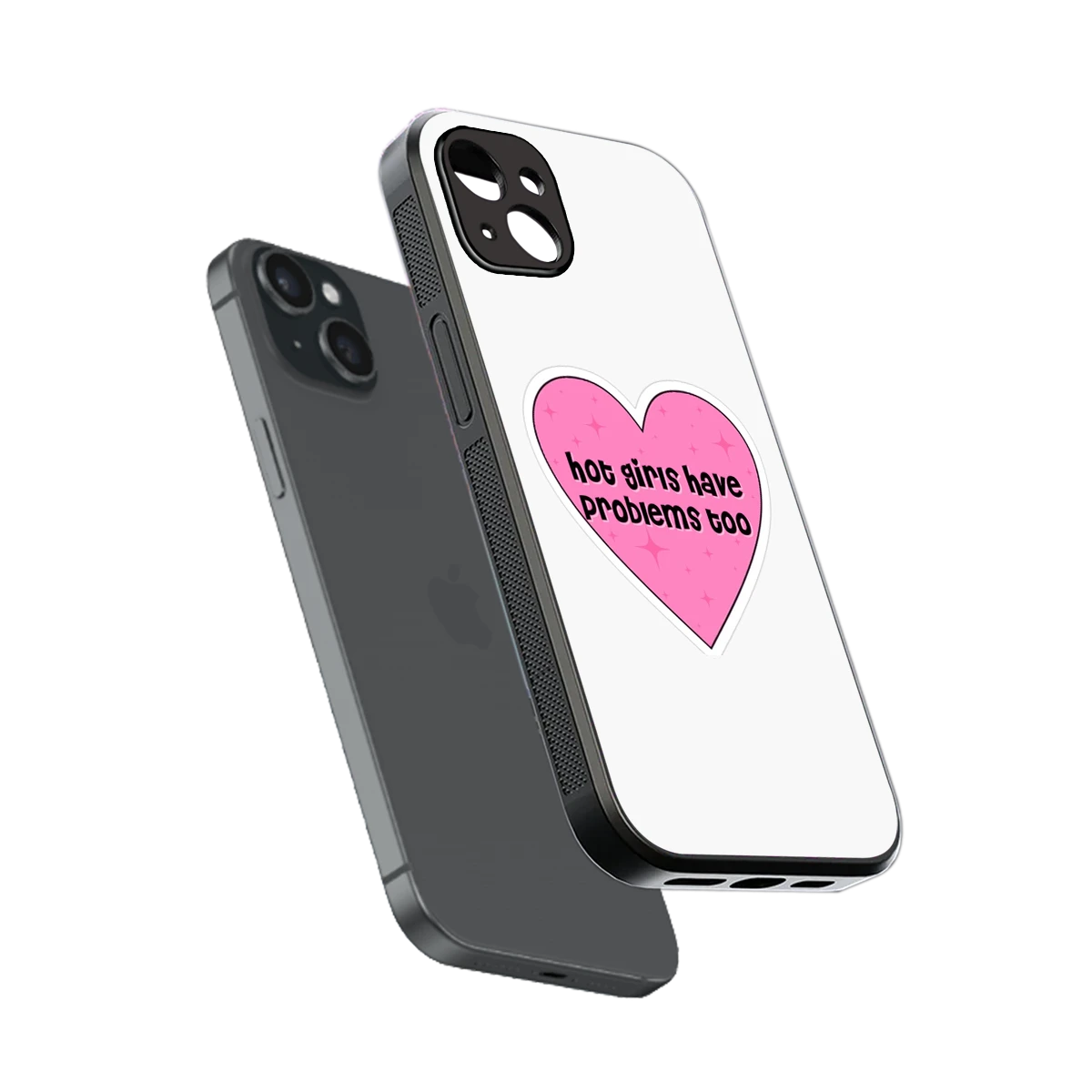Sassy Truth sleek iphone 14 plus cover with tempered glass back and TPU edges