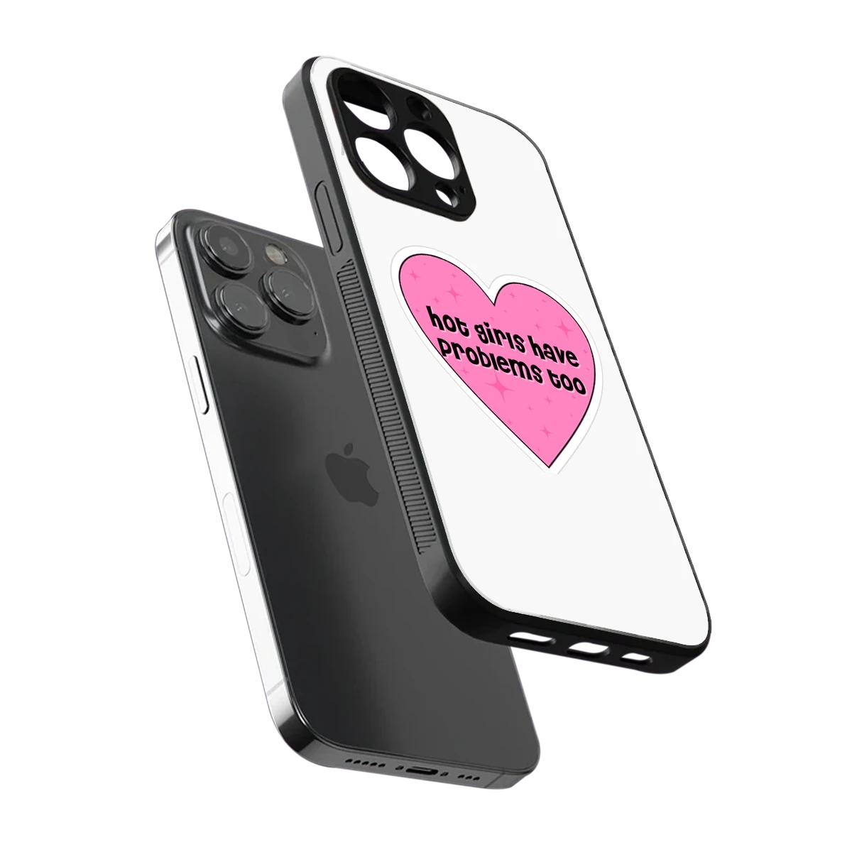 Sassy Truth sleek iphone 15 pro max cover with tempered glass back and TPU edges