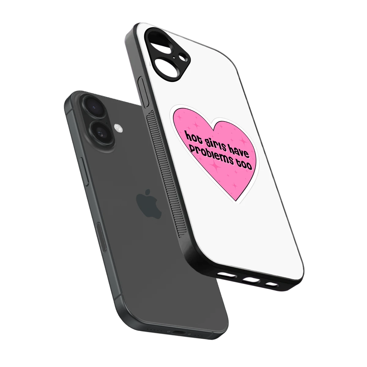 Sassy Truth sleek iPhone 16 cover with tempered glass back and TPU edges