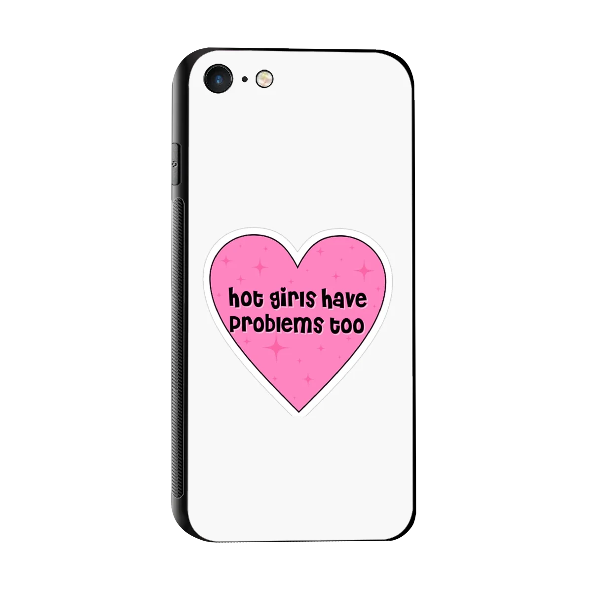 Sassy Truth sleek iphone 7 cover with tempered glass back and TPU edges