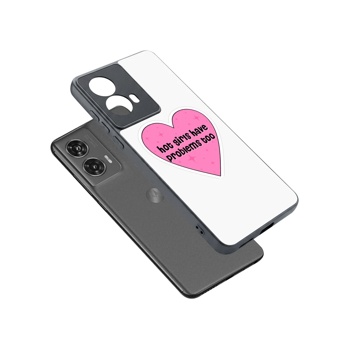 Sassy Truth sleek motorola edge 50 fusion cover with tempered glass back and TPU edges