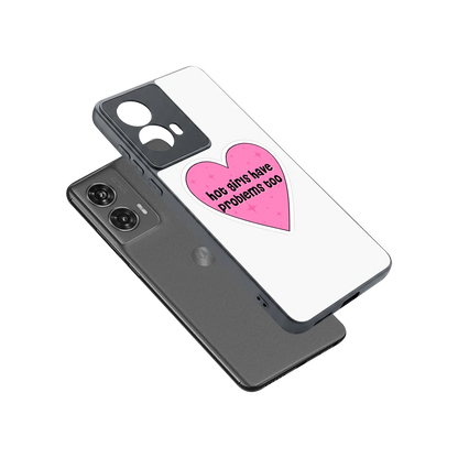 Sassy Truth sleek motorola edge 50 fusion cover with tempered glass back and TPU edges