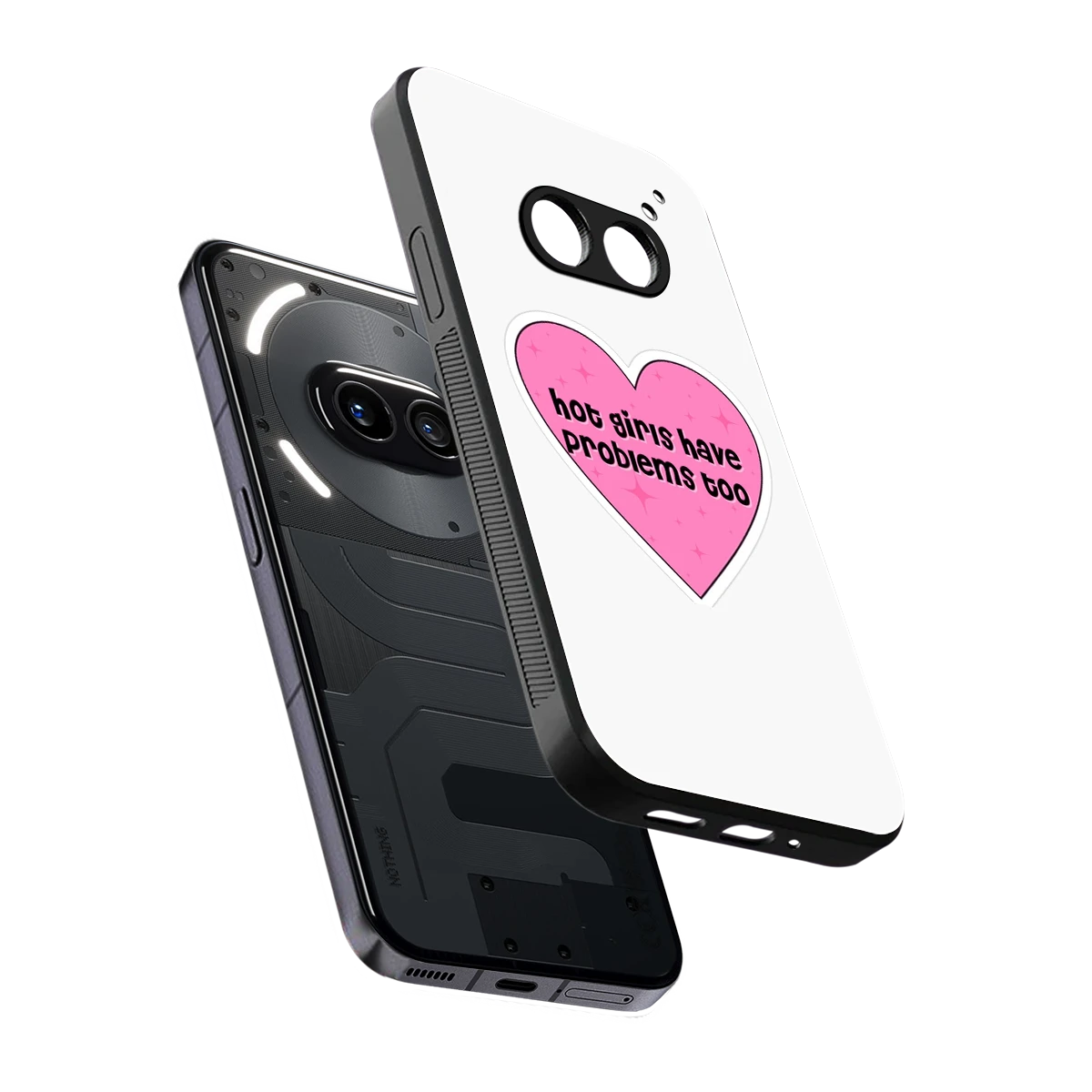Sassy Truth sleek nothing phone 2a cover with tempered glass back and TPU edges