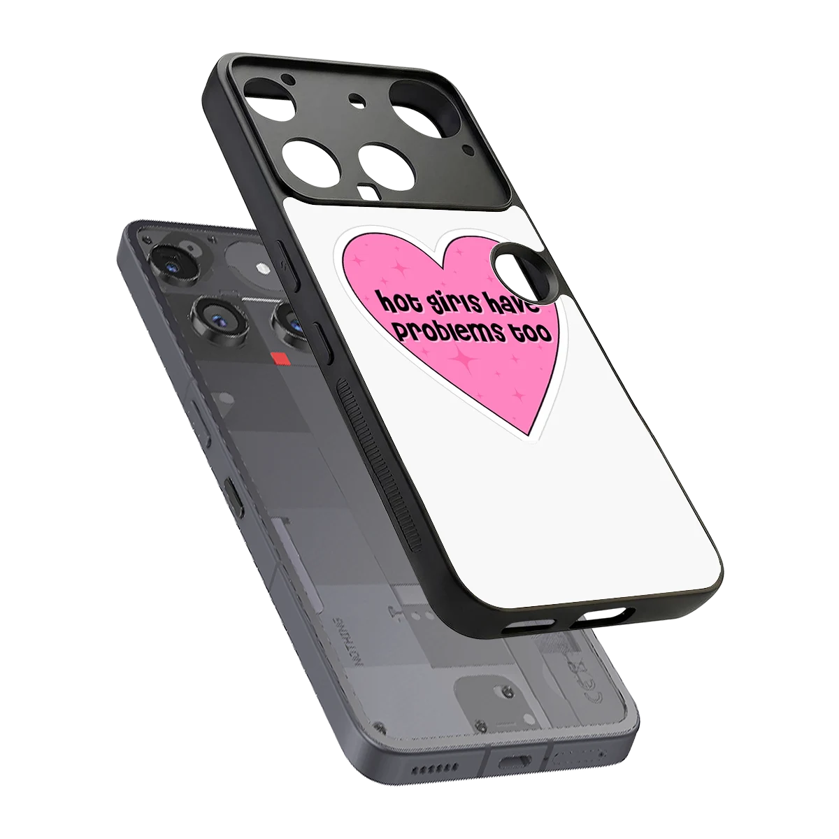 Sassy Truth sleek nothing phone 3 cover with tempered glass back and TPU edges